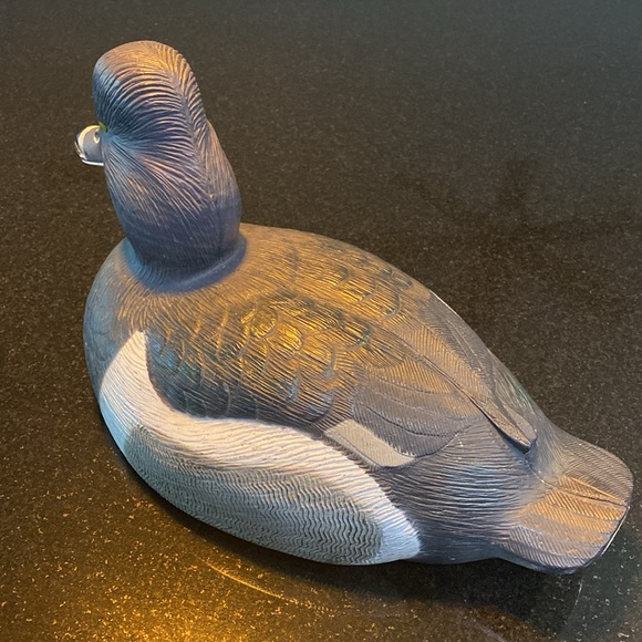 Vintage Life Sized Ring-Necked Duck Drake Decoy. Artist carved & texturized 2003 - Picture 7 of 13